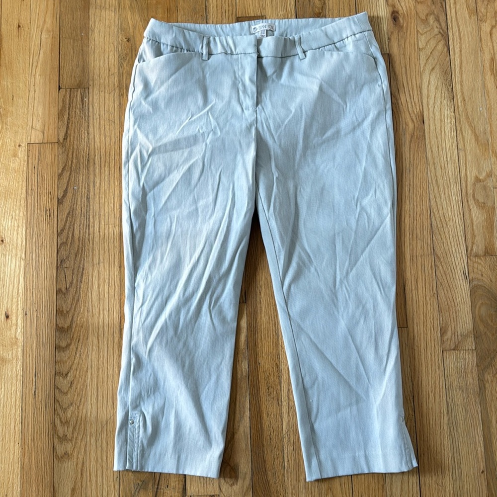 Eliane Rose striped slacks trousers cropped pants size 14